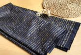 Korean Alphabet Hangul Hangeul Hunminjeongeum Black & Gold Gilt Cotton Fabric made in Korea by the Half Yard